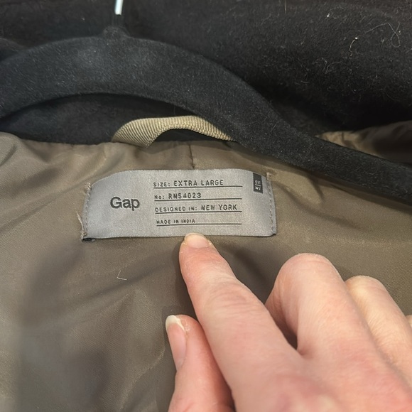 Gap Men’s XL Pea Coat 4 Pocket Black - Picture 4 of 5